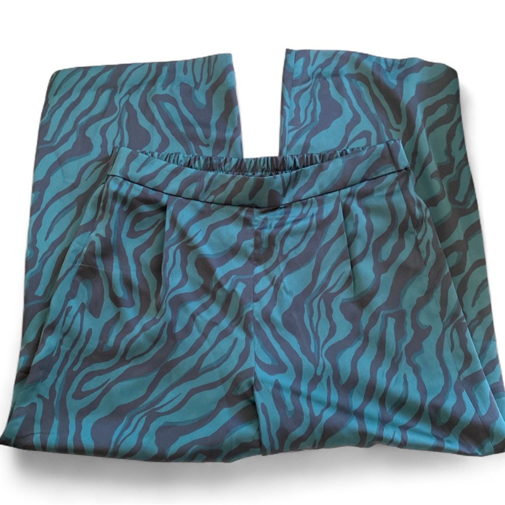 J. Crew Teal & Black Zebra-Pattern